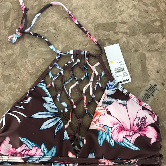 Tilly's Other - Damsel With High Neck Knot Bathing Suit Top